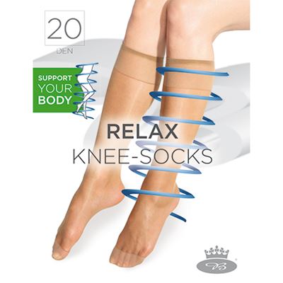 Podkolienky dámske silonkové RELAX knee socks OPAL (opálená noha)