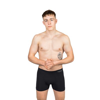 Boxerky pánske bambusové BAMBOO SEAMLESS 030 bezšvové BLACK (čierne)