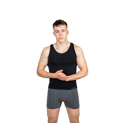 Nátelník pánsky bambusový BAMBOO SEAMLESS 020 bezšvový BLACK (čierny)