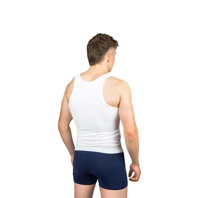 Nátelník pánsky bambusový BAMBOO SEAMLESS 020 bezšvový WHITE (biely)