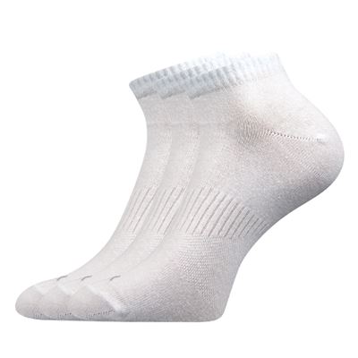 Ponožky bavlnené športové BADDY A nízke 3pack BIELE