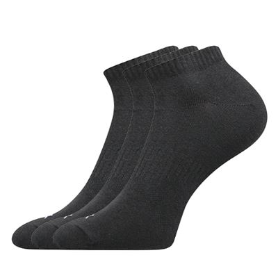 Ponožky bavlnené športové BADDY A nízke 3pack ČIERNE