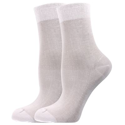 Ponožky dámske silonkové COTTON s bavlnou BIANCO (biele)