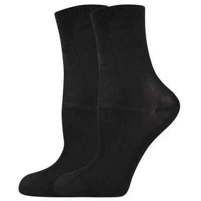 Ponožky dámske silonkové COTTON s bavlnou NERO (čierne)