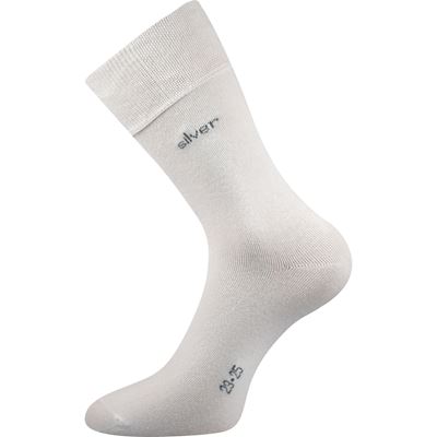 Ponožky bavlnené DESILVE s iónmi striebra BIELE