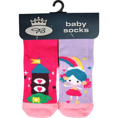 Ponožky dojčenské párované 1+1 DORA dievčenské