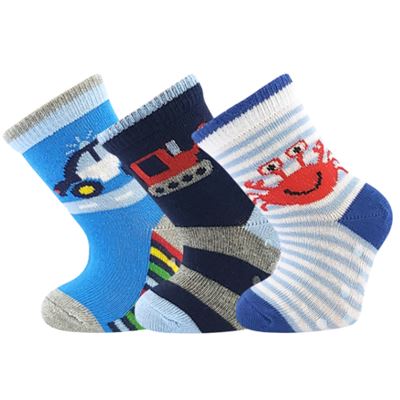 Ponožky dojčenské FILÍPOK ABS obrázkové CHLAPČENSKÉ (3 páry)