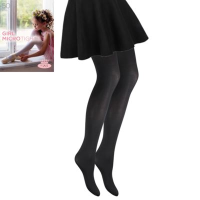 Pančuchové nohavice dievčenské GIRL MICRO tights NERO (čierne)