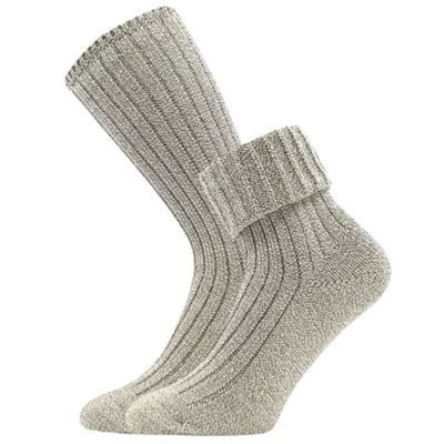 Ponožky dámske silné JIZERA melírované NATUR (béžové)
