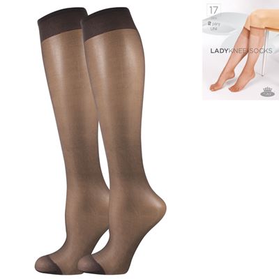 Podkolienky dámske silonkové LADY knee-socks FUMO (dymovo šedé) 2 páry v balení