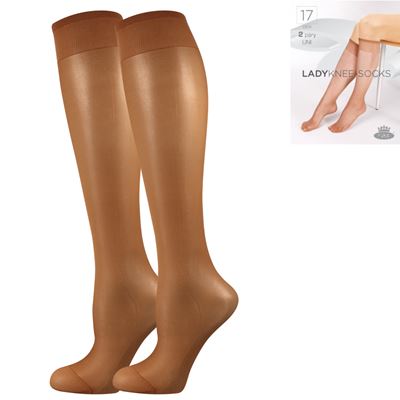 Podkolienky dámske silonkové LADY knee-socks OPAL (opálená noha) 2 páry v balení