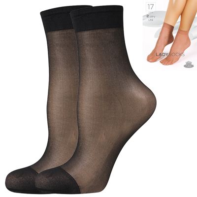 Ponožky dámske silonkové LADY socks NERO (čierne) 2 páry v balení