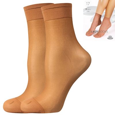 Ponožky dámske silonkové LADY socks OPAL (opálená noha) 2 páry v balení