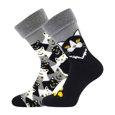 Ponožky dámske celofroté LÍZA s mačkami