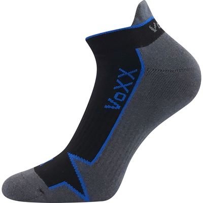 Ponožky bavlnené športové LOCATOR A čierne s modrou