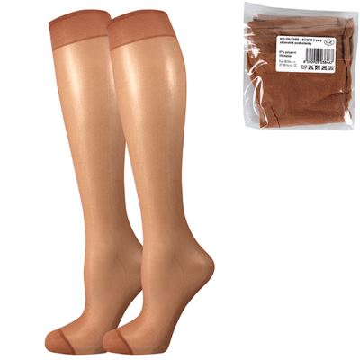 Podkolienky dámske silonkové NYLON knee-socks OPAL (opálená noha) 2 páry balené iba v sáčku