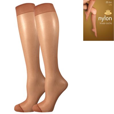 Podkolienky dámske silonkové NYLON knee-socks OPAL (opálená noha) 2 páry v balení