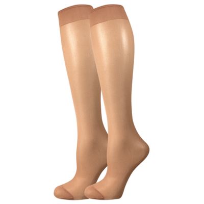 Podkolienky dámske silonkové NYLON knee-socks GOLDEN 2 páry v balení