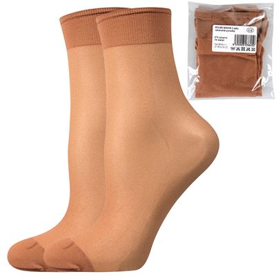 Ponožky dámske silonkové NYLON socks OPAL (opálená noha) 2 páry balené iba v sáčku