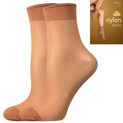 Ponožky dámske silonkové NYLON socks OPAL (opálená noha) 2 páry v balení