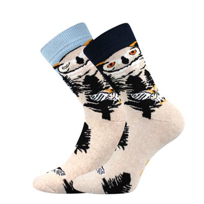 Ponožky dámske celofroté OWLANA so sovičkami
