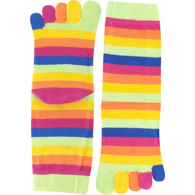 Ponožky prstové bavlnené PRSTAN 10 pruhované ALIEN