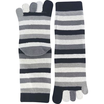Ponožky prstové bavlnené PRSTAN 10 pruhované CROW