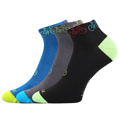 Ponožky krátke slabé REX 13 bavlnené MIX tmavé (3 páry)