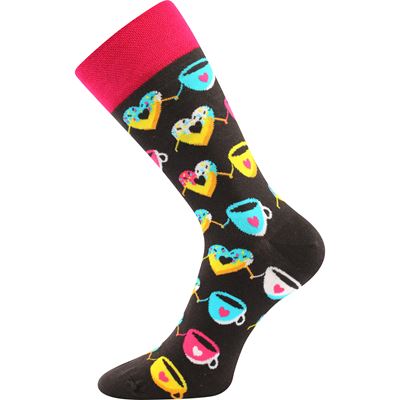 Ponožky spoločenské vtipné TWIDOR s obrázkami DONUTŮ
