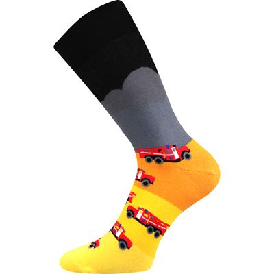 Ponožky spoločenské vtipné TWIDOR s obrázkami HASIČOV