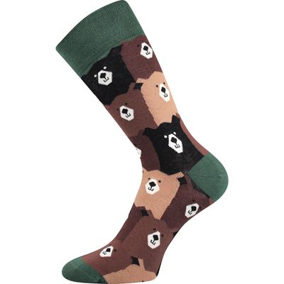 Ponožky spoločenské vtipné TWIDOR s obrázkami MEDVEDOV