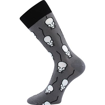 Ponožky spoločenské vtipné TWIDOR s obrázkami MYŠIEK