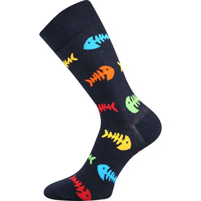 Ponožky spoločenské vtipné TWIDOR s obrázkami RYBÍCH KOSTER