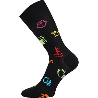 Ponožky spoločenské vtipné TWIDOR s obrázkami SIGNÁLOV