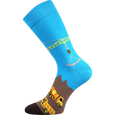 Ponožky spoločenské vtipné TWIDOR s obrázkami STAVBY