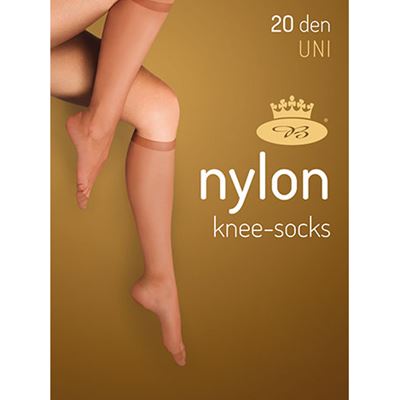 Podkolienky dámske silonkové NYLON knee-socks NERO (čierne) 2 páry v balení